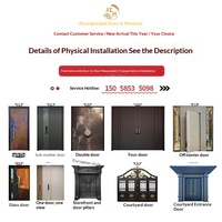 Porte d'entrée moderne pour villa avec option double porte et personnalisation
