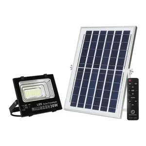 Projecteur de lumière solaire, affichage de la batterie, en aluminium, étanche, lampe d'extérieur, 200w 300w 400w 500w 1000w