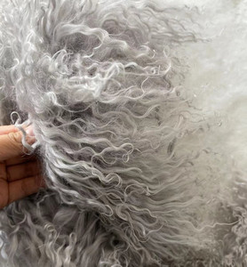 도매 긴 머리 티베트/몽골 양고기 모피 스카프 패션 진짜 모피 숄 스카프 천연 곱슬 양 모피 스카프 - Product Image 6