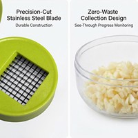 Presse-ail manuel multifonction avec éplucheur d'ail en silicone et brosse de nettoyage – Ustensile de cuisine