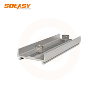 SOEASY Connecteur de rail solaire en aluminium pour montage photovoltaïque, kit d'assemblage pour toit et sol
