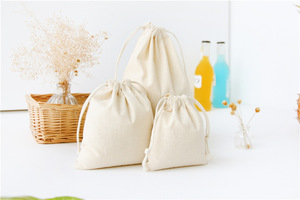 QC Eco-Friendly Recyclable Cotton Drawstring Customizable Jewelry Storage <b>Bags</b> Rope <b>Dust</b> Filter Pocket for Rings Ties Shopping - Product Image 4
