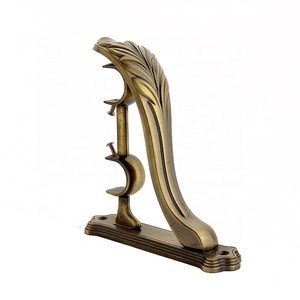 Supporto per asta per tenda doppia singola color bronzo antico buoni prezzi supporto per aste per <span class=keywords><strong>tende</strong></span> da parete decorative in alluminio - Product Image 1