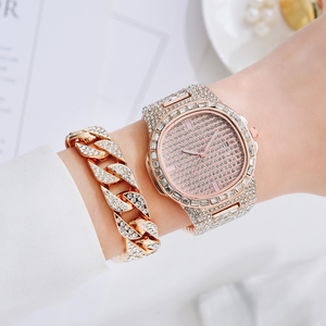 9743 Luxury 2PCS Women <strong>Watches</strong> <strong>Set</strong> <strong>Rose</strong> <strong>Gold</strong> Ladies Bracelet <strong>Watch</strong> Women Fully Luxury <strong>Watch</strong> - Product Image 4