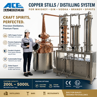 Alambic à alcool Distill Ace 100L 150L 200L 250L pour la fabrication de rhum, whisky, brandy, liqueur, vin, vodka