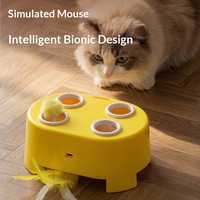 Produk Baru Lintas Negara: Mainan Kucing 3-in-1 Bentuk Keju, Tongkat Penggoda Whack-A-Mole, Penghilang Kebosanan Hewan Peliharaan