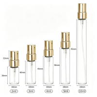 Flacon de parfum de luxe personnalisé avec logo, échantillon, 2ml 5ml 10ml 15ml, flacon en verre vide rechargeable de petite taille avec boîte