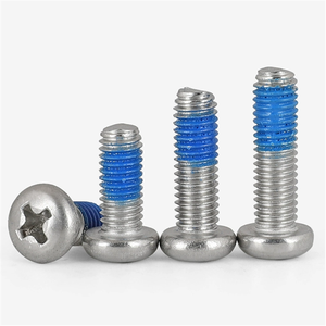 Perno preaplicado de dispensación M4 X 10mm, cabeza redonda de acero al carbono, tornillo de parche de nailon, Phillips cabeza plana, tornillo bloqueado de rosca antisuelta - Product Image 3