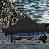Housse de bateau électrique imperméable, nouvelle, 600D, pour bateaux à trois coques en forme de V de 18 à 20 pieds, capot basse fréquence, pêche, ski nautique