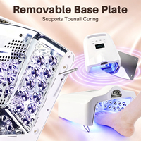 Lampe UV professionnelle pour ongles avec logo personnalisé, séchage du pouce, 128W, rechargeable, pour gel de construction