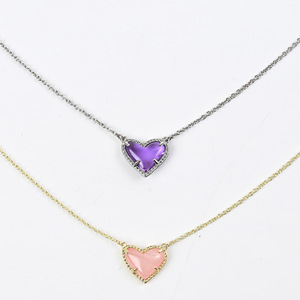 Collana Delicata con Cuore Rosa per Donne, Ciondolo <span class=keywords><strong>in</strong></span> Quarzo Rosa Placcato <span class=keywords><strong>Oro</strong></span>, Gioielli Minimalisti, <span class=keywords><strong>Ciondoli</strong></span> e Charm alla Moda - Product Image 6