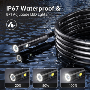 Microlong ES03 Cámara de Doble Lente de 5 Pulgadas con Luces, Boroscopio de Inspección de Fotos y Vídeos 1080P, Impermeable IP67, 16.5 Pies, Industrial ES03 5" D - Product Image 3
