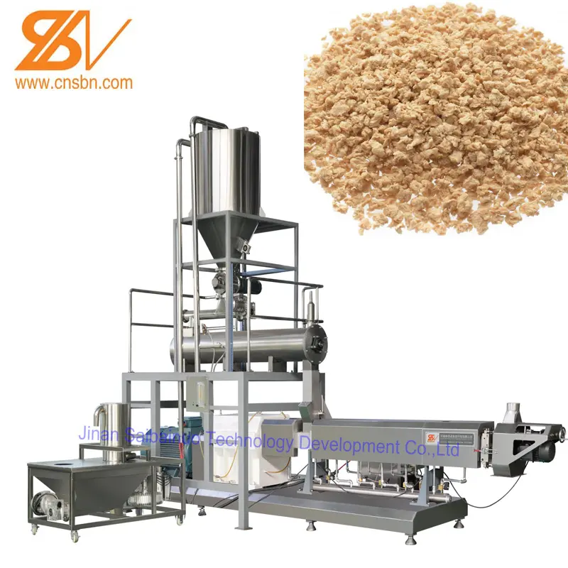 Tvp TSP proteína de soja aperitivos productos alimenticios producir equipo texturizado vegetariano máquina de carne de soja línea de producción