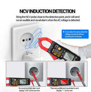 เครื่องหนีบ <span class=keywords><strong>ST190</strong></span> 6000เครื่องนับมัลติมิเตอร์แบบดิจิตอลมัลติมิเตอร์หน้าจอ LCD แรงดันไฟฟ้ากระแสตรงกระแสสลับปากกาตรวจจับกระแส AC - Product Image 2