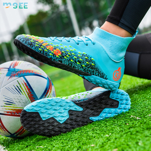 SeeMore-Zapatillas de fútbol para entrenamiento profesional, calzado deportivo personalizado, antideslizante, uñas largas, césped roto, calzado de fútbol AG - Product Image 4