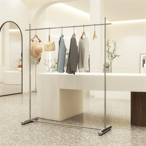 Kainice Giá Trưng Bày Bán Lẻ Quần Áo Theo Yêu Cầu Giá Treo Quần Áo Hạng Nặng Mạ Crôm Giá Treo Quần Áo Tự Do Cho Cửa Hàng Quần Áo - Product Image 2