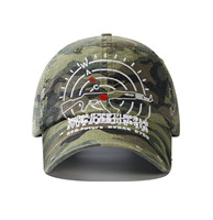 Casquette de baseball personnalisée avec logo, motif léopard camouflage, effet vieilli, protection solaire, faible MOQ, broderie personnalisée, 100% coton, réglable, sport