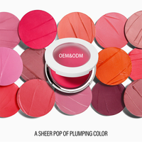 Palette de voiles de blush crème mate imperméable longue durée de luxe couleur personnalisée en gros pour le maquillage de blush de marque privée