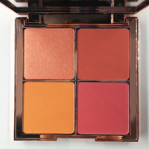 Colorete impermeable elegante para mujer, paleta de rubor facial de larga duración, 4 colores - Product Image 1