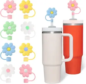 Besafe милые цветочные силиконовые соломенные топперы для чашек Stanley, совместимые с Stanley, стаканы на 30 и 40 унций