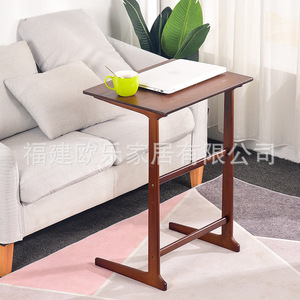 Movable <b>bamboo</b> bedside <b>table</b>, sofa side <b>table</b>, balcony computer <b>table</b>, home use, simple and luxurious study <b>table</b>, export. - Product Image 2