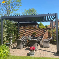 Pergola Bioclimatique Moderne en Aluminium Personnalisée pour Extérieur 3x3m 3x4m 3x5m 4x4m 5x3m 6x4m 4*8m Facilement Assemblable