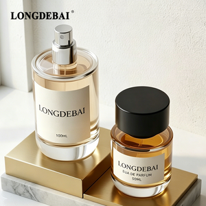Nuevo Diseño 2026, Elegante Botella de Perfume Cilíndrica Transparente Vacía de 50ml 100ml, Botella de Perfume de Vidrio Transparente con Caja de Empaque - Product Image 2