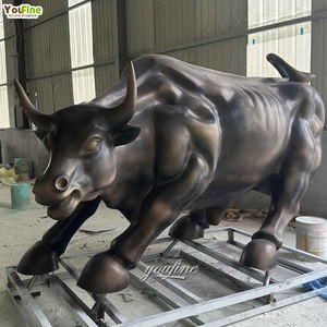 モダンな屋外ガーデングラスファイバー樹脂牛像彫刻 - Product Image 6