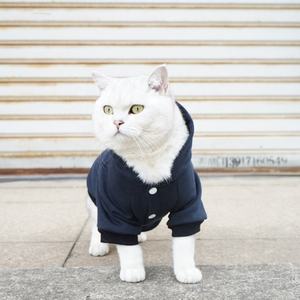 맞춤형 강아지 후드티 스웨트셔츠 대형견 고급 애완동물 의류 순면 봄 무지 승화 후드티 애완동물용 - Product Image 5