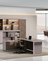 Table de bureau pour chef de direction Meubles Classeur design de luxe Armoire de rangement Ensemble de bureau personnalisé