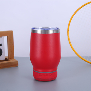 Vaso de tazas de música de 12oz con altavoz, taza inteligente, doble pared, reproductor de música inalámbrico de acero inoxidable 304, taza de té Madele - Product Image 1