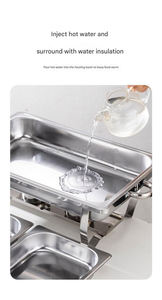 Equipo de Buffet para Hoteles Comerciales, Calentador de Alimentos Eléctrico de Acero Inoxidable, Juegos de Buffet para Restaurantes - Product Image 4