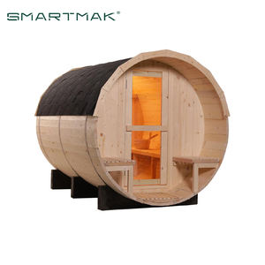 Smartmak большой размер бочка сауна новый дизайн водонепроницаемый открытый сауна с плитой - Product Image 6