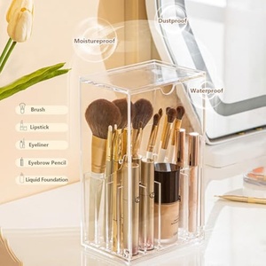 Manufacturer Custom Modern <b>Stackable</b> Anti-Rust Sliding Shelf Makeup Brush Cosmetic <b>Drawer</b> Organizer Eco-Friendly Acrylic for - Product Image 1