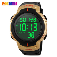 SKMEI 1068 Ensemble de montres automatiques pour femme et homme, bracelet en silicone