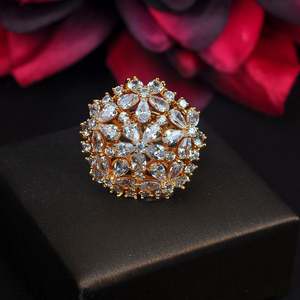 HIBRIDE, recién llegado, anillo de Zirconia cúbica brillante de lujo para mujer, accesorios de Color dorado, regalos de joyería, envío gratis - Product Image 2