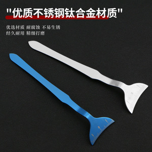 Regla de medición de párpados de acero inoxidable estilo coreano con graduaciones para cirugía de doble párpado, herramienta de color plateado - Product Image 4