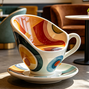 Silla de Espera con Forma de Taza de Café Única y Creativa para Cafetería, Asiento con Forma de Taza para Muebles Comerciales, Restaurante y Otros Espacios - Product Image 4