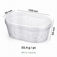 Boîte d'emballage carrée en plastique PS de qualité alimentaire JNH personnalisée, épaisseur 430 ml, multi-usages pour gâteaux, mariages, mousses, noix, artisanat