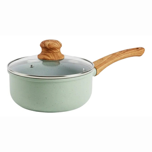 Modern <b>Ceramic</b> Marble Coated Pot <b>Pan</b> Glass Lids Bakelite Handles Non-Stick Aluminum Cookware Set Induction Compatible Dishwasher - Product Image 6