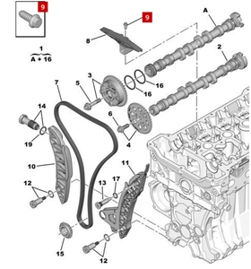 ชุดอุปกรณ์ตั้งเวลาระบบวาล์ว VVT พร้อมเพลาข้อเหวี่ยง เพลาลูกเบี้ยว ชุดลูกปืนเพลาข้อเหวี่ยง  สำหรับรถยนต์เปอโยต์ 208 308 408 - Product Image 1