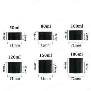 30ml 50ml <span class=keywords><strong>100ml</strong></span> 200ml 500ml tùy chỉnh màu sắc bao bì mỹ phẩm Pet nhựa Kem lọ nắp nhựa cho son môi lông mi giả - Product Image 3