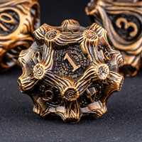 Jeu de dés polyédriques métallisés D&D 7 pièces pour les jeux de rôle Dungeons & Dragons
