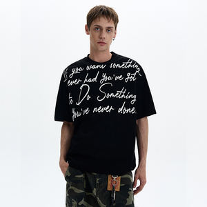 Camiseta de Hombre de Alta Calidad, 200 Gsm, Corte Cuadrado, Estampado Personalizado, Cuello Redondo, Talla Grande, Informal, Algodón Pesado, Poliéster, Antiarrugas - Product Image 4