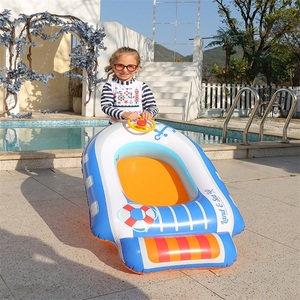 Anneaux de natation gonflables durables pour enfants tout-petit flotteur bateau jeux d'eau jouets de piscine amusants pour bébé et enfant - Product Image 4