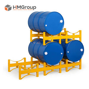 Estante de Almacenamiento Seguro para Almacén, de Acero Metálico Soldado, Apilable y Estable, para Barriles de Agua, Diésel y Gasolina - Product Image 1