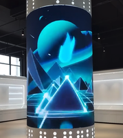 Affichage LED flexible 4K HDR IP65 étanche, conception à cathode commune, économie d'énergie, ultra-fin, incurvé, pour l'extérieur