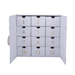 Nouveau design carton de luxe 8 jours/12 jours <span class=keywords><strong>calendrier</strong></span> de l'<span class=keywords><strong>avent</strong></span> boîte cadeau pour <span class=keywords><strong>bijoux</strong></span>, boîte d'emballage cadeau de Noël - Product Image 2
