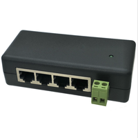 Injecteur et répartiteur POE à 4 ports pour caméra IP CCTV DC12V-DC48V connexion de bureau à sortie