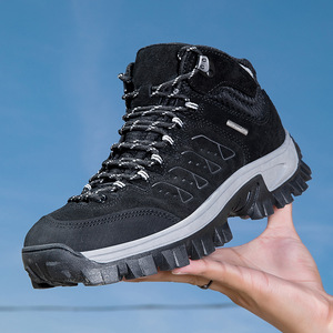 Chaussures de randonnée pour hommes, mi-hautes, imperméables, respirantes, semelle extérieure en caoutchouc, bottes de trekking d'hiver pour l'extérieur, tige synthétique, semelle intermédiaire en EVA - Product Image 2
